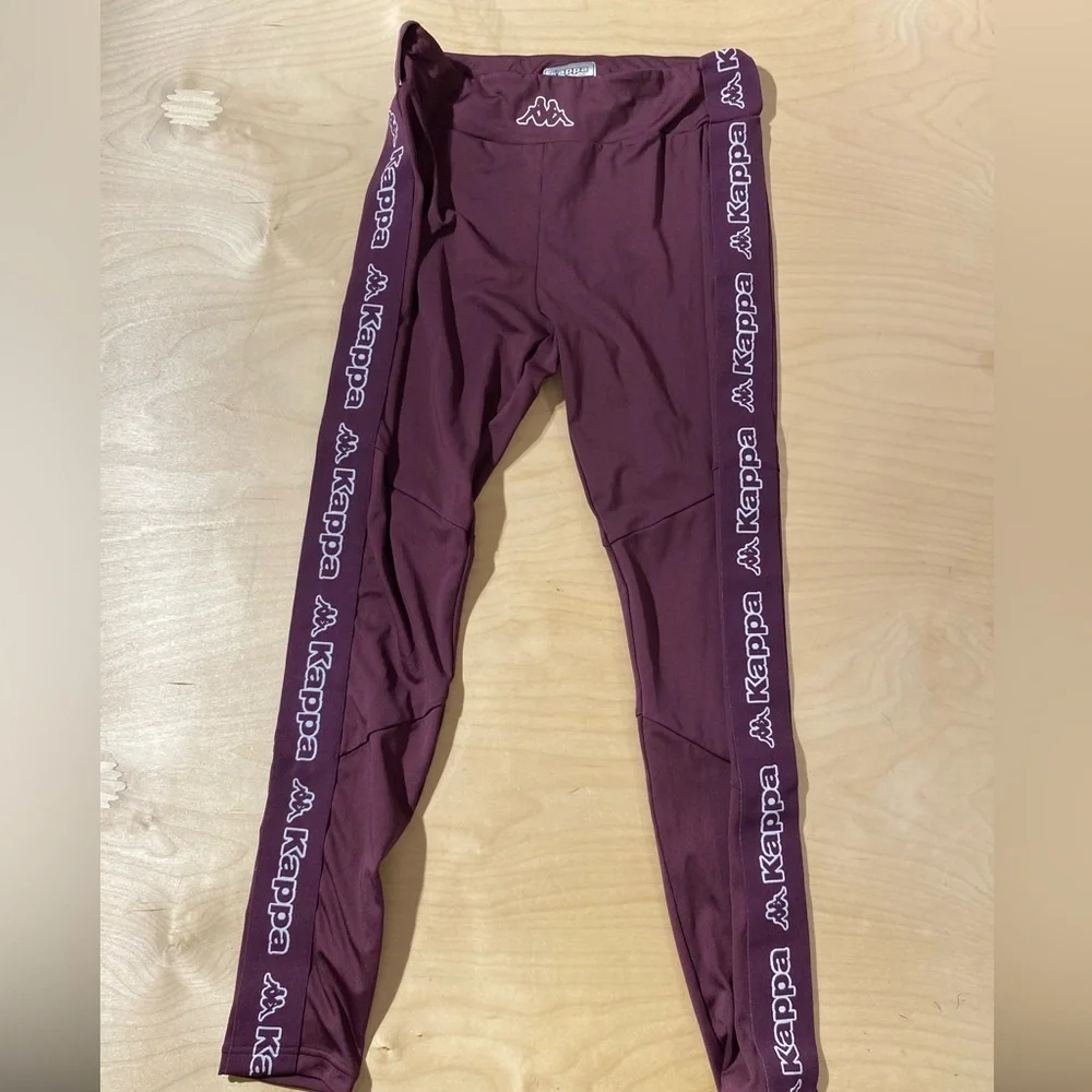 Kappa Burgundy Leggings Small (OQ)